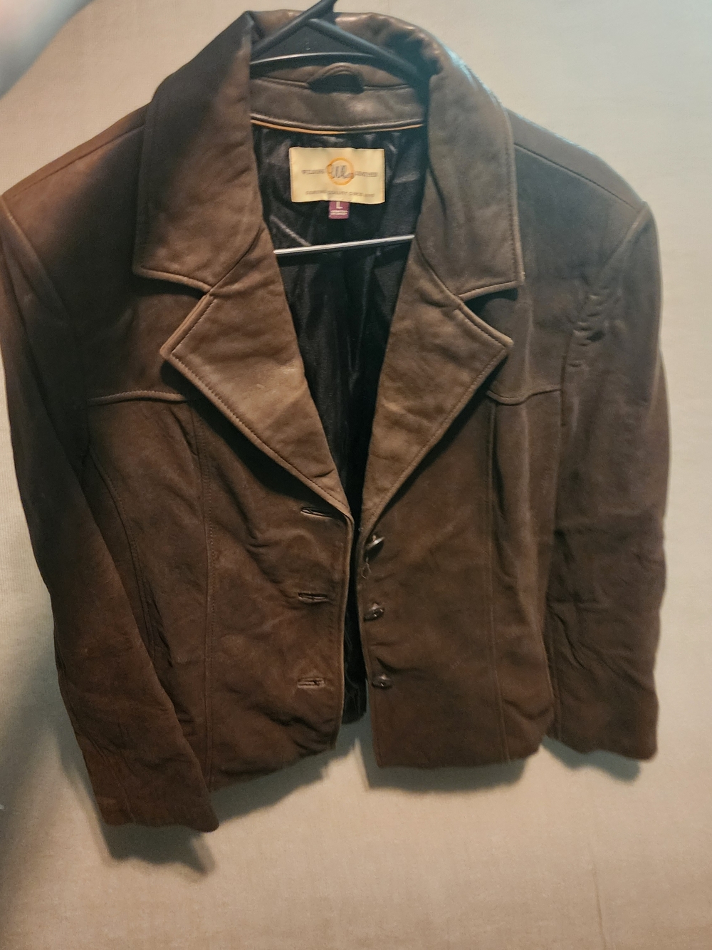Wilsons Leather Dark Brown Suede Men's Shirt Jacket